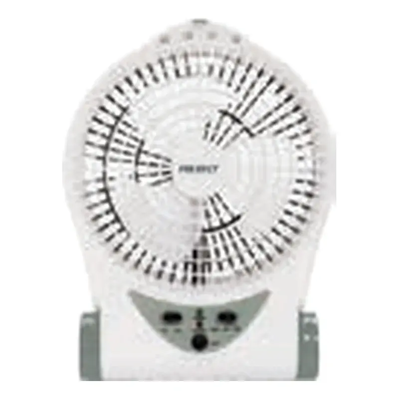 Firefly 6" 2-Speed Tilting Rechargeable Fan with 4 LED Night Light and USB Charger