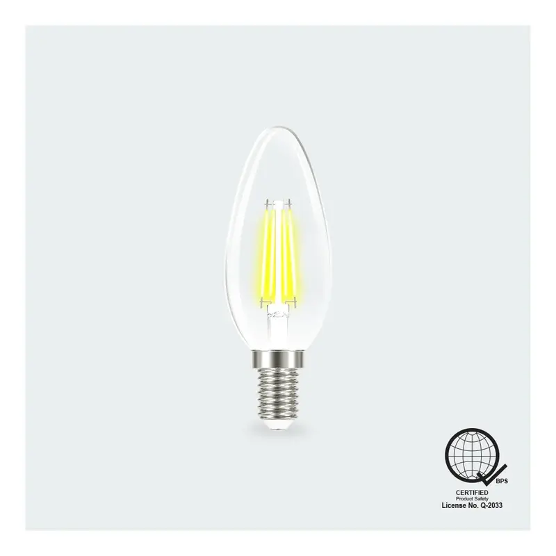 Firefly Basic Dimmable LED Filament Candle Bulb 4W Warm White E14