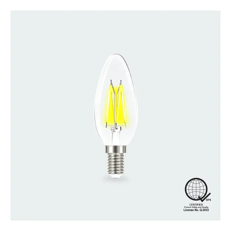 Firefly Basic LED Filament Candle Bulb 4W Warm White E27