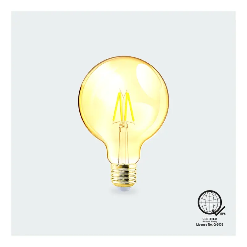 Firefly Basic LED Filament Vintage Globe Bulb 5W Warm White E27