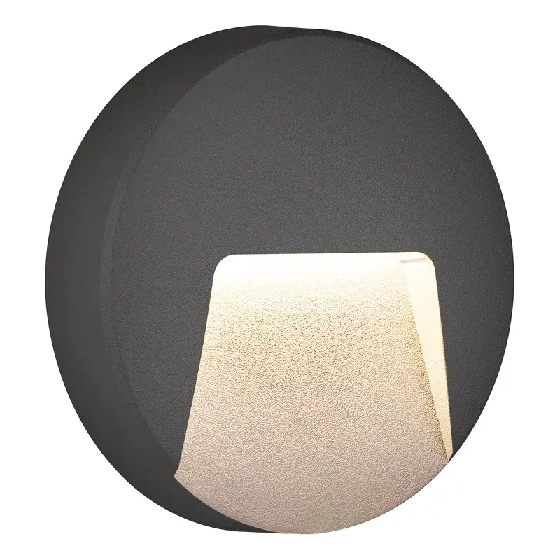 Firefly Basic Miranda Round LED Wall Lamp 3.5W Warm White Dark Gray