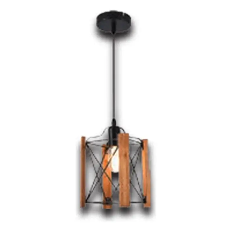 Firefly Casa Industrial Birch Cage Pendant Lamp E27