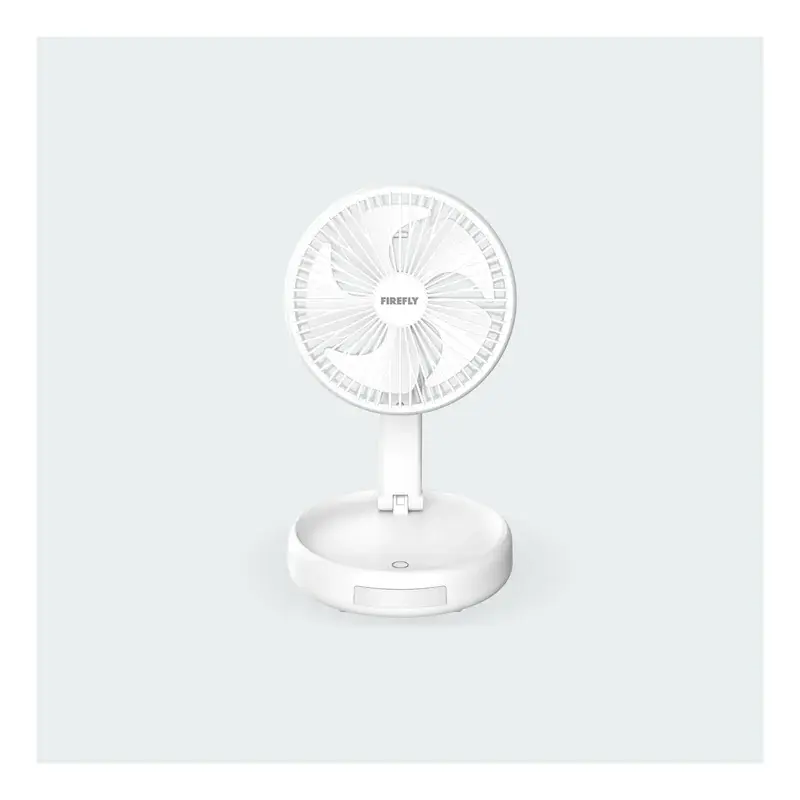 Firefly Rechargeable Foldable Mini Stand Fan with Night Lamp 9W
