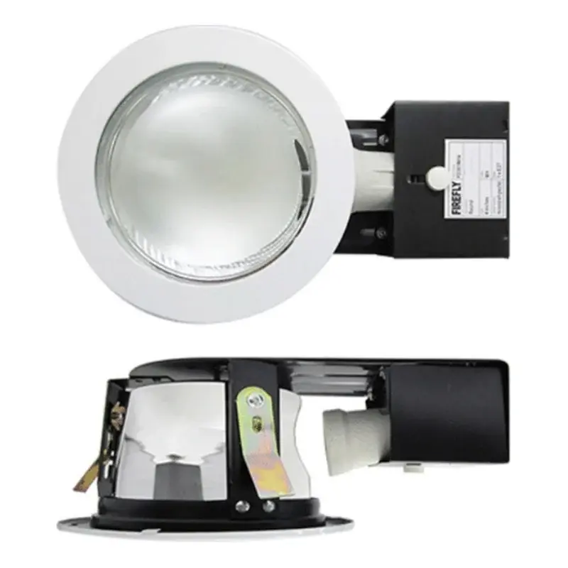 Firefly Horizontal Downlight Fixture Recessed with Partial Frosted Glass 2xE27 6"