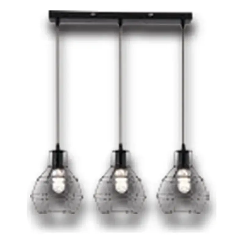 Firefly Klasik 3-Lamp Geometric Vintage Pendant Lamp Rectangle Plate E27