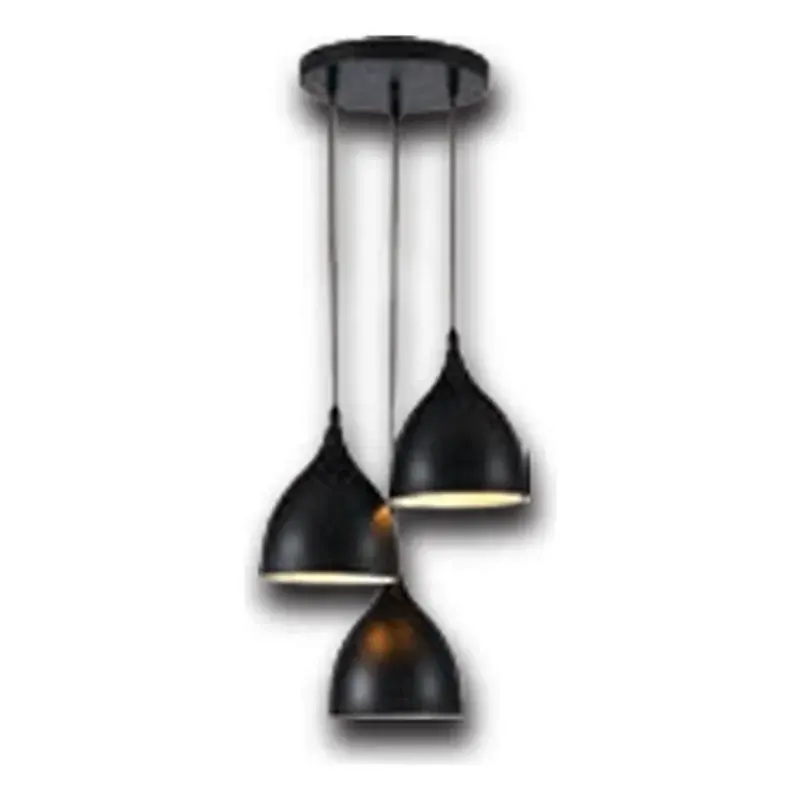Firefly Kubo 3-Lamp Dome Pendant Lamp Circle Plate White E27