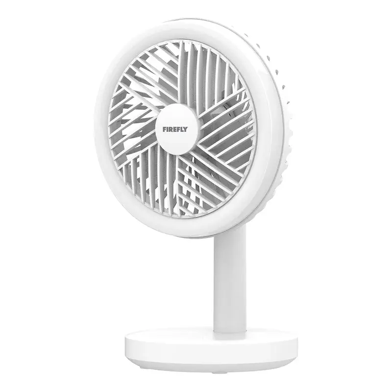 Firefly Rechargeable Mini Fan with Ring Light 12W Gray