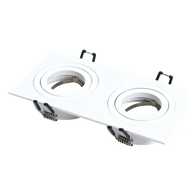 Firefly Twin MR16 Downlight Fixture with GU10 Lampholder 170x80mm White