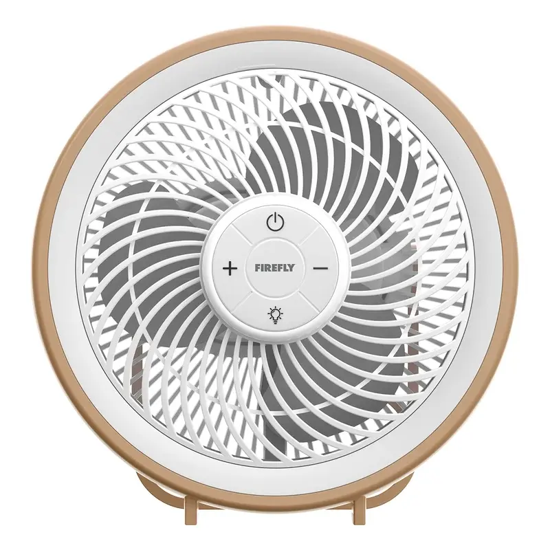Firefly Rechargeable Desk Fan with Ring Lamp 12W