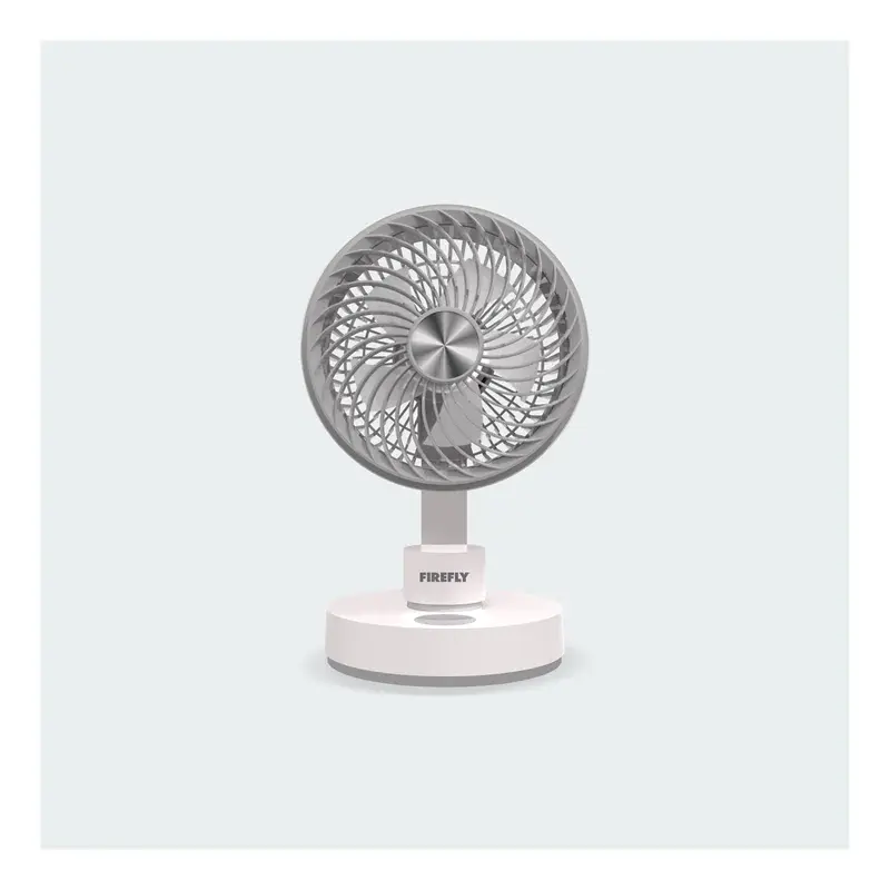 Firefly Rechargeable Oscillating Desk Fan with Night Lamp 6W