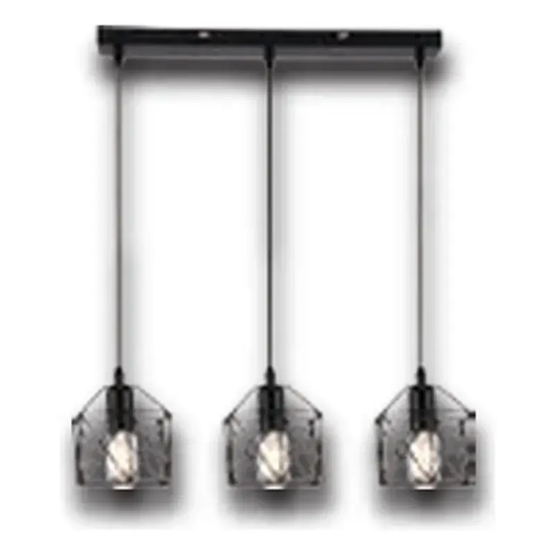 Firefly Sikat 3-Lamp Iron Vintage Pendant Lamp Rectangle Plate E27