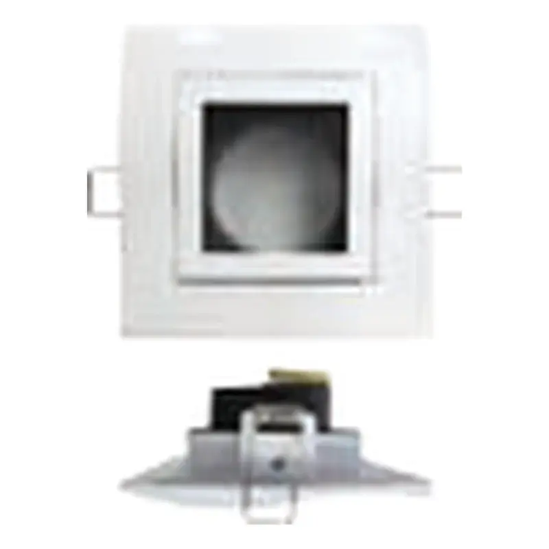Firefly Square Recessed MR16 Uni-Directional Fixture with Frosted Curved Glass GX5.3 4"