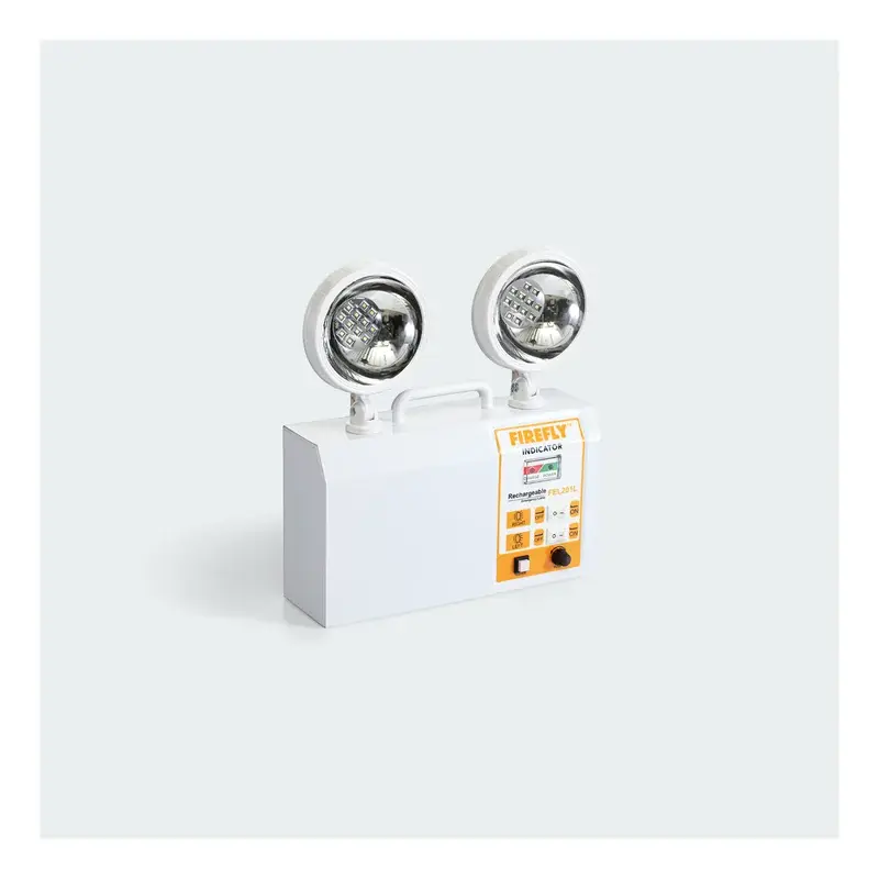 Firefly Rechargeable Twinhead Emergency Lamp 1.6W LED with Test Switch (FEL201L)