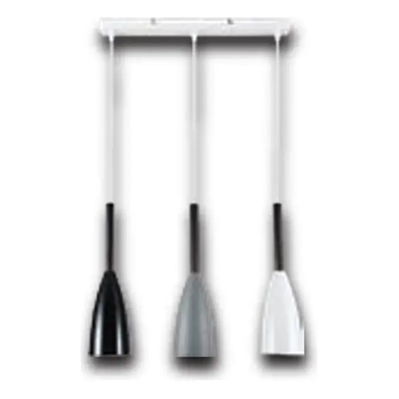 Firefly Vaso 3-Lamp Cone Pendant Lamp Rectangle Plate Gradient Black/Gray/White E27