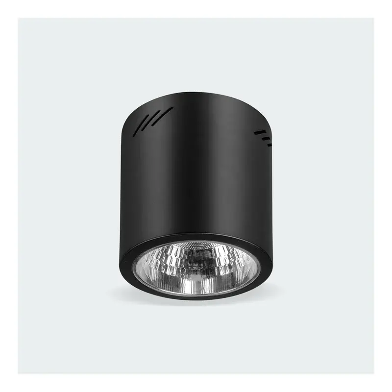 Firefly Vertical Round Surface Mounted Downlight Fixture E27 Black (214)