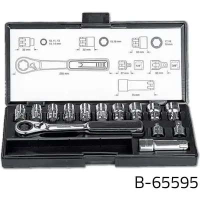 Makita B-65595 14pcs Pass-Thru Socket Wrench Set