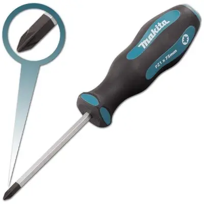 Makita Pozidriv Screwdriver (Hexagonal Shaft) PZ2 x 100mm