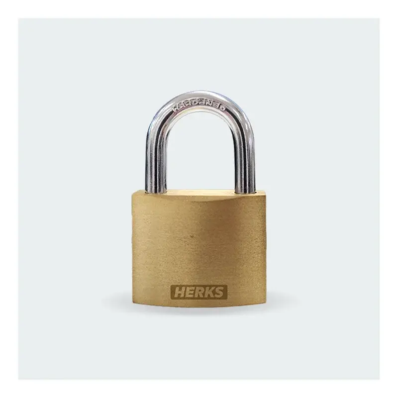 Herks Heavy Duty Brass Padlock 20mm Short Shackle