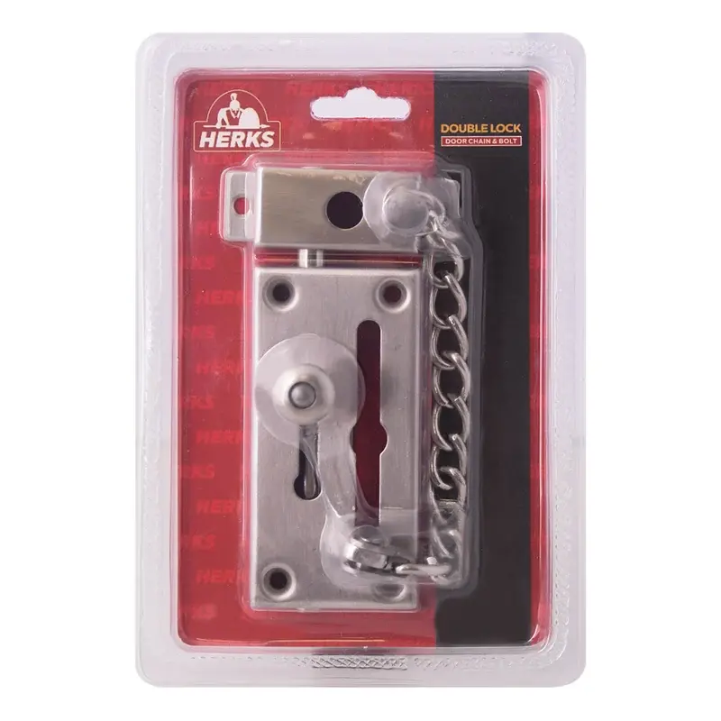 Herks Door Chain & Bolt Stainless Steel Antique Brass