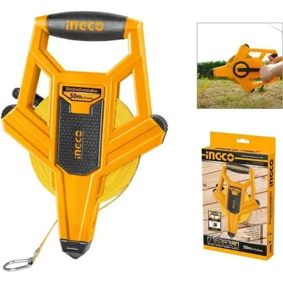 Ingco Fiberglass Measuring Tape (Open Reel) HFMT8350	50mx12.5mm