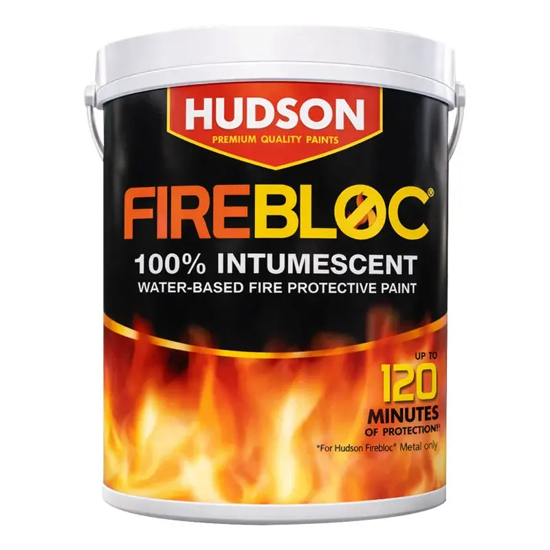 Hudson Firebloc Intumescent Paint White (Wood & Concrete) 16L