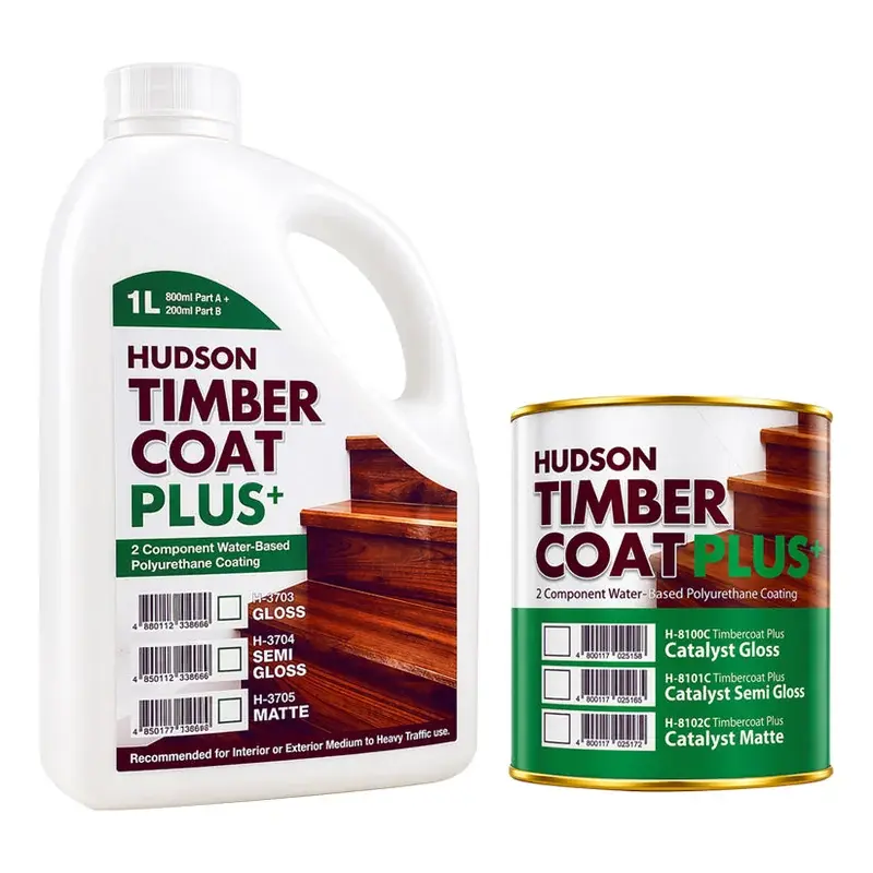 Hudson Timbercoat Plus 2K Semi-Gloss With Catalyst 1L Set