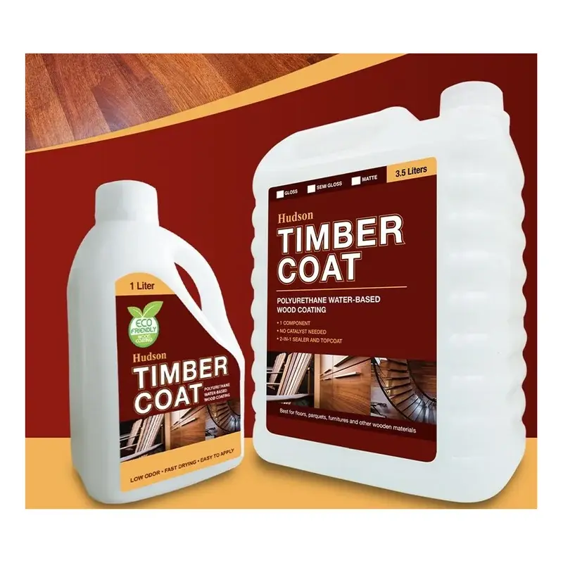 Hudson Timbercoat Water Based Polyurethane Semi-Gloss 1L