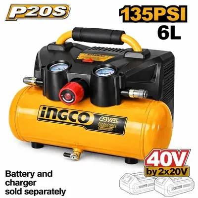 Ingco CACLI2003 LI-ION Air Compressor 40V 6L