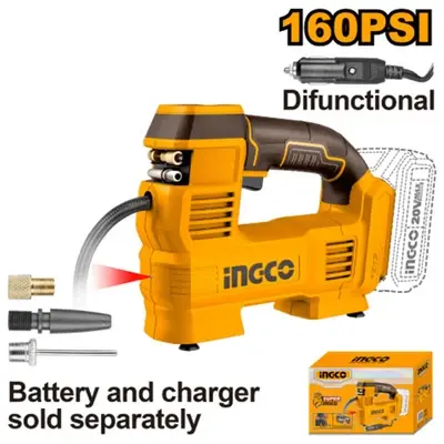 Ingco CACLI2012 Cordless Auto Air Compressor 20V