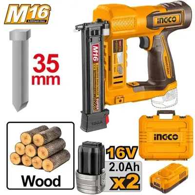 Ingco CBNLI2038 Cordless Brad Nailer 16V 35mm