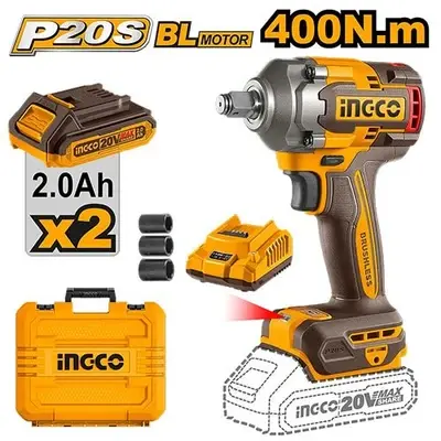 Ingco CIWLI2040 Cordless Impact Wrench 20V 400Nm