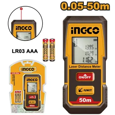 Ingco HLDD0508 Laser Distance Detector Measurer / Range finder 50M