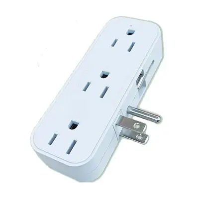 Omni Side Access Multiple Socket Adapter 6-Gang 10A