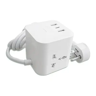 Omni Cube Extension Cord with USB and Universal Outlet 4.5ft