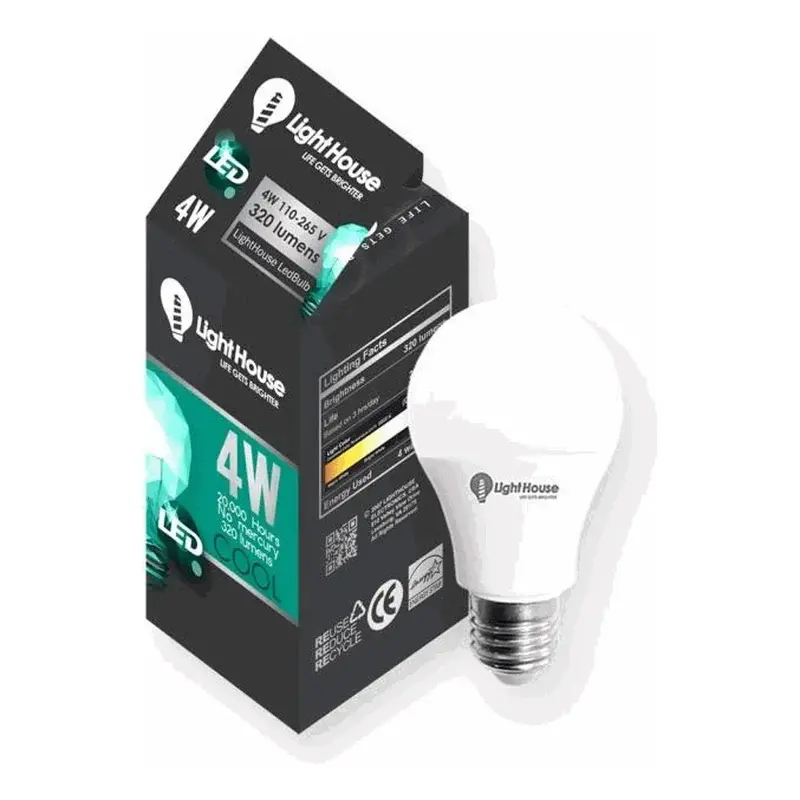 Lighthouse LED Bulb E27 Daylight (Premium) 3W 6500K P45