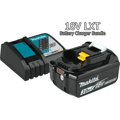 Makita (BL1860B + DC18RC) 6.0 Ah 18V LXT Battery and Rapid Charger Bundle