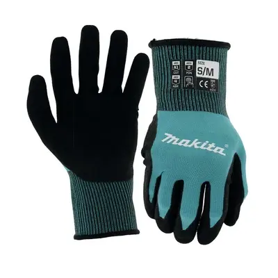 Makita FitKnit Nitrile Coated Dipped Gloves Cut Level 1 / Level 7 Cut Level 1 - S/M