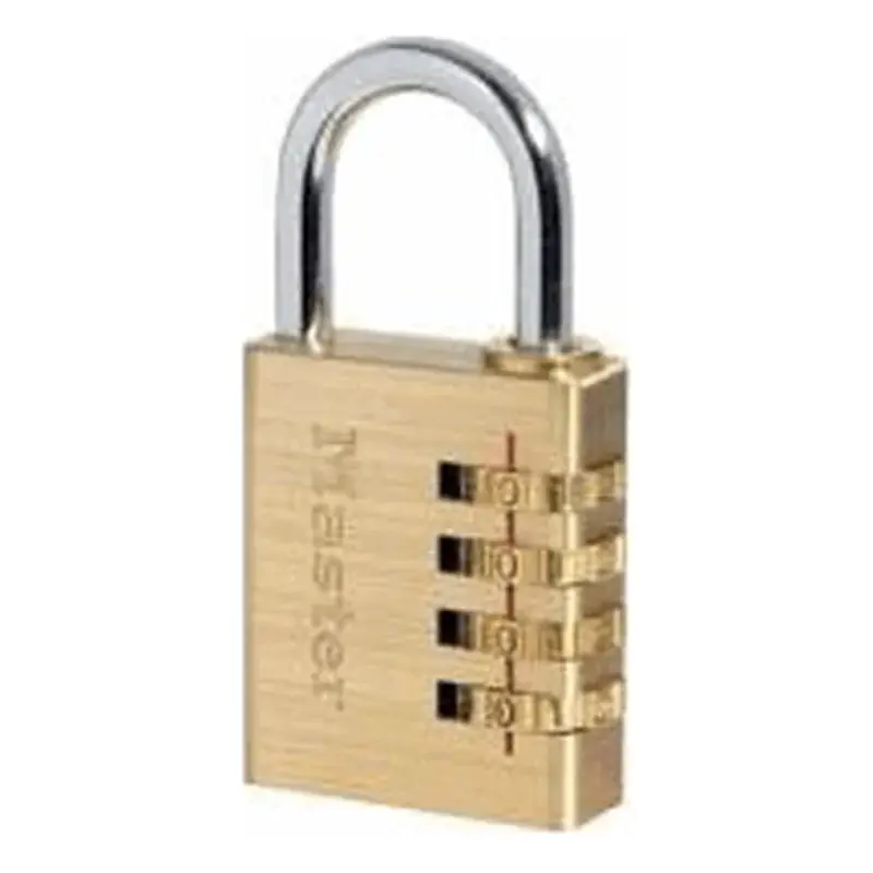 Master Lock Brass Combination 4-Dials Padlock No. 604FRCD 40mm