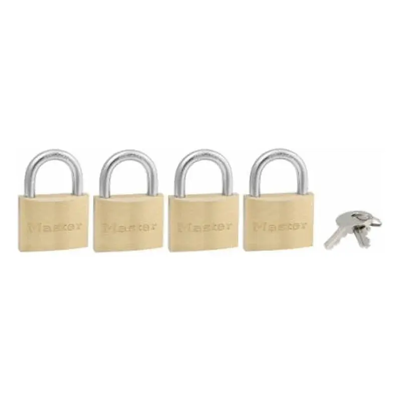 Master Lock Economy Brass Padlock 4 Sets No. 1901Q 30 mm 4pcs