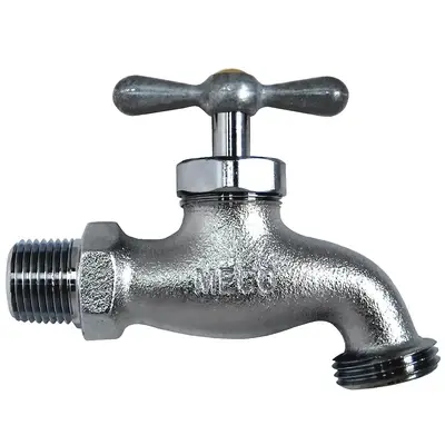 Meco 202CP Hose Bib Faucet (Chrome Plated) V202CP (Visual Pack)