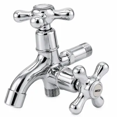 Meco 2223 Twin Head Cross Handle Multi-Purpose Faucet