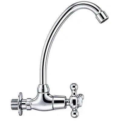 Meco 2264 Cross Handle Goose Neck Sink Faucet