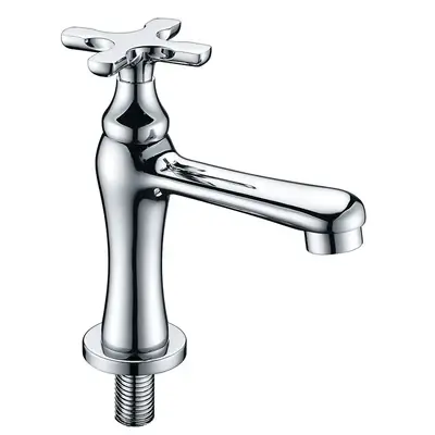 Meco 2342 New Style Cross Handle Lavatory Faucet (Satin Chrome Finish)