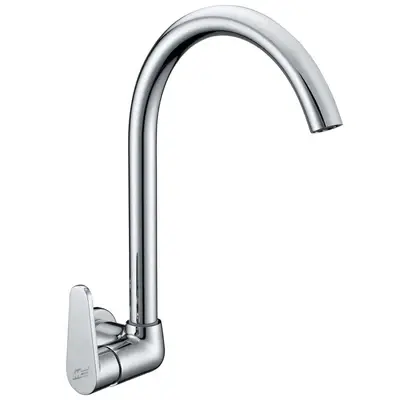 Meco 2356 Lift Handle High Rise Spout Sink Faucet 2356SC (Satin Chrome Finish)