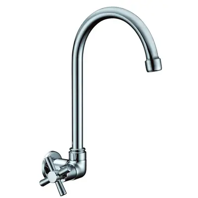 Meco 2364 Cross Handle High Rise Spout Sink Faucet