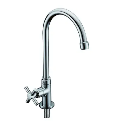 Meco 6324 Cross Handle High Rise Spout Sink Faucet (Counter Type)
