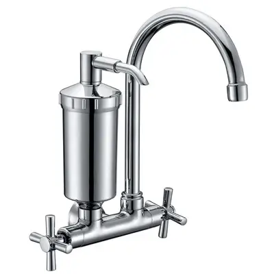 Meco 824 Cross Handle High Rise Wall Mount Tap with Purifier