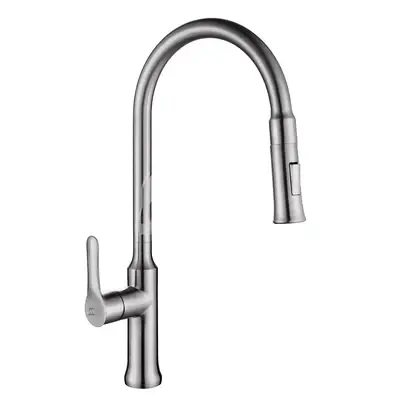 Meco A354-SST Stainless Single Lever Pull-Down Kitchen Mixer