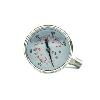 Meco Pressure Gauge (Full Stainless Oil Filled) 600 PSI