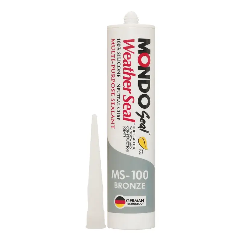 Mondo Seal Weather Seal 100% Silicone Sealant Clear 300ml